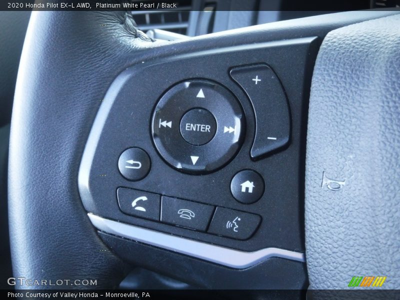 Platinum White Pearl / Black 2020 Honda Pilot EX-L AWD