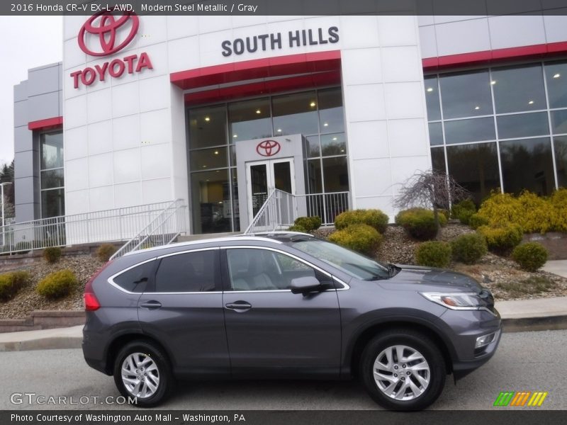 Modern Steel Metallic / Gray 2016 Honda CR-V EX-L AWD
