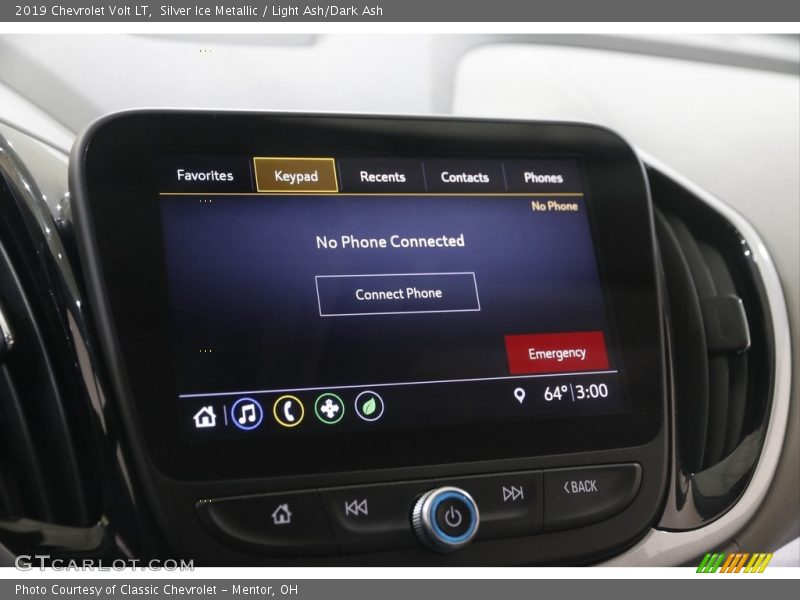 Silver Ice Metallic / Light Ash/Dark Ash 2019 Chevrolet Volt LT