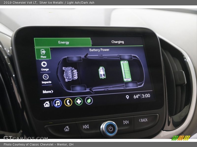 Silver Ice Metallic / Light Ash/Dark Ash 2019 Chevrolet Volt LT