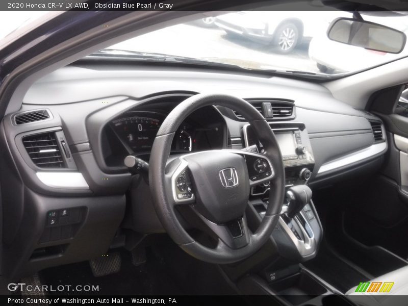 Obsidian Blue Pearl / Gray 2020 Honda CR-V LX AWD