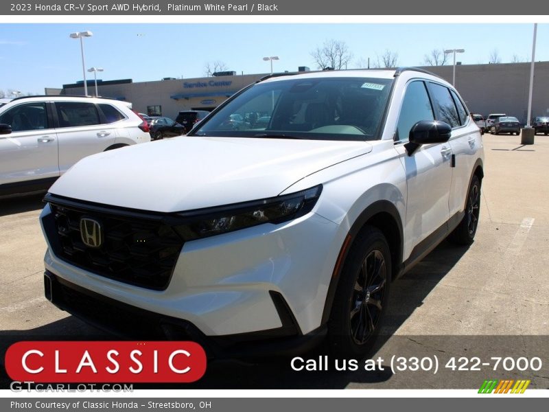 Platinum White Pearl / Black 2023 Honda CR-V Sport AWD Hybrid