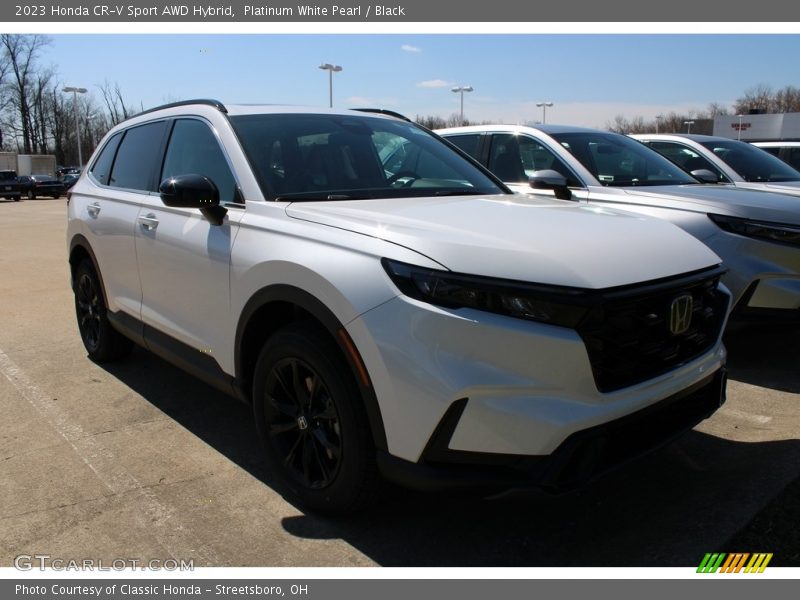 Platinum White Pearl / Black 2023 Honda CR-V Sport AWD Hybrid