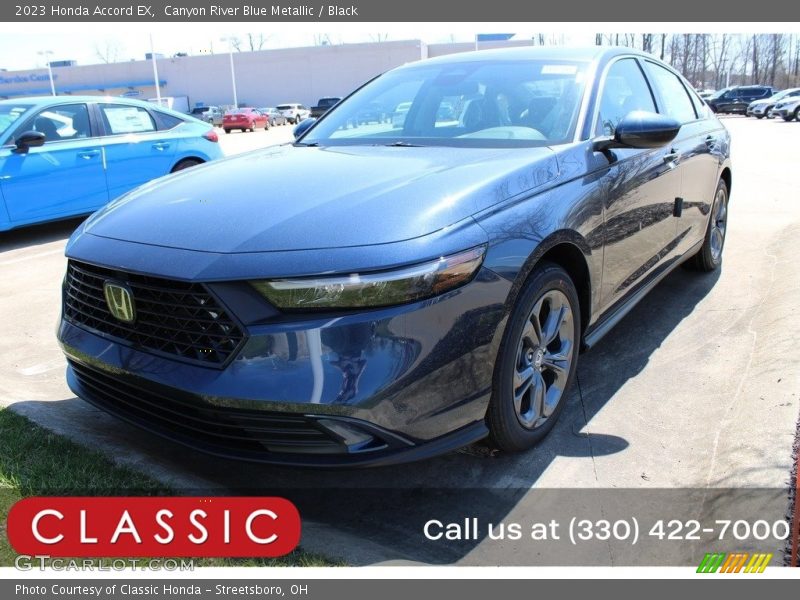 Canyon River Blue Metallic / Black 2023 Honda Accord EX