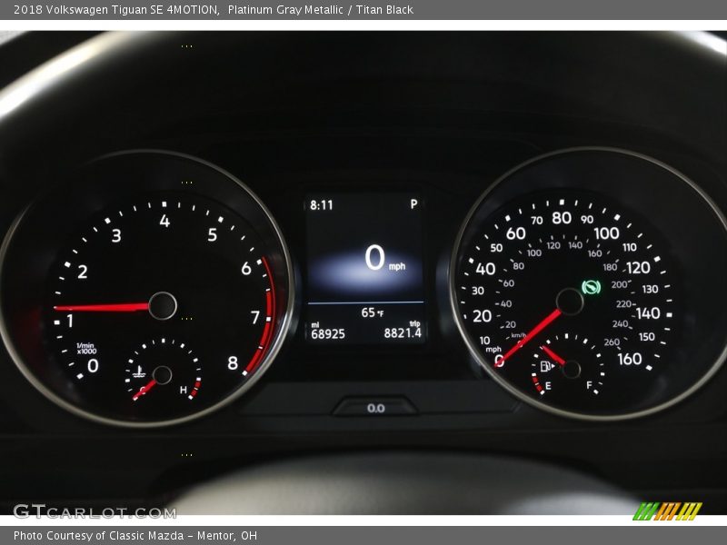 Platinum Gray Metallic / Titan Black 2018 Volkswagen Tiguan SE 4MOTION