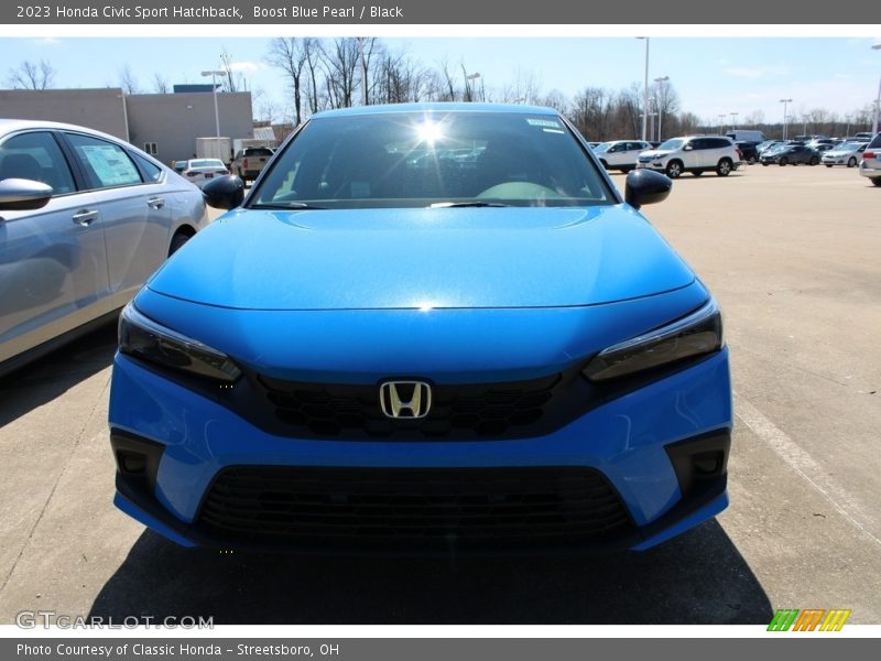 Boost Blue Pearl / Black 2023 Honda Civic Sport Hatchback