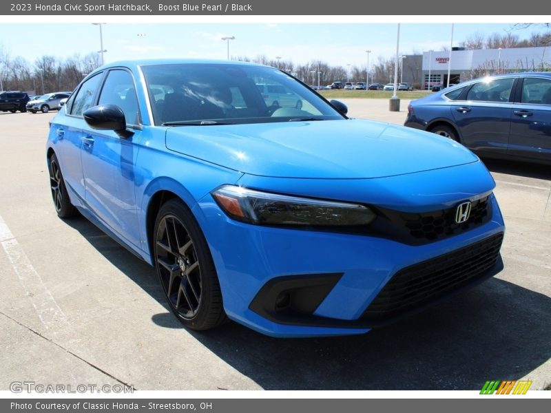 Boost Blue Pearl / Black 2023 Honda Civic Sport Hatchback