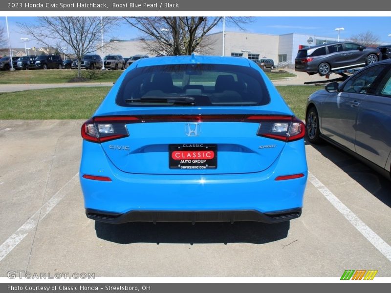Boost Blue Pearl / Black 2023 Honda Civic Sport Hatchback