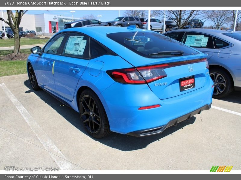 Boost Blue Pearl / Black 2023 Honda Civic Sport Hatchback