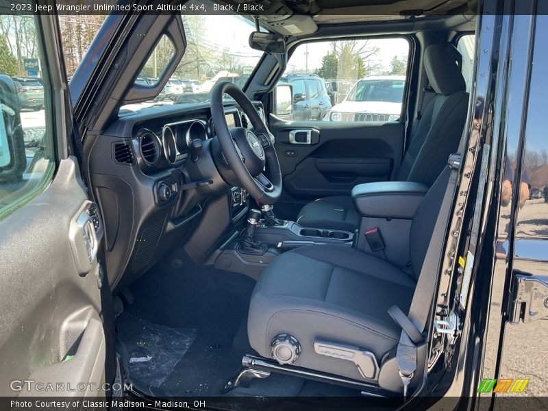 Black / Black 2023 Jeep Wrangler Unlimited Sport Altitude 4x4