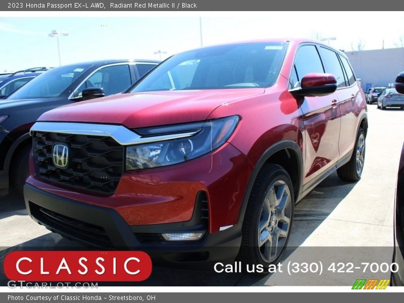 Radiant Red Metallic II / Black 2023 Honda Passport EX-L AWD