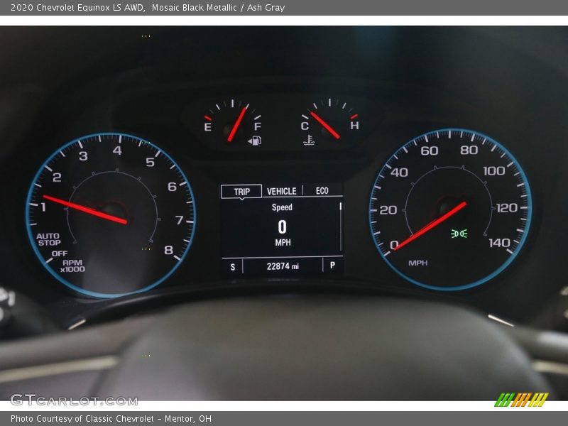 Mosaic Black Metallic / Ash Gray 2020 Chevrolet Equinox LS AWD