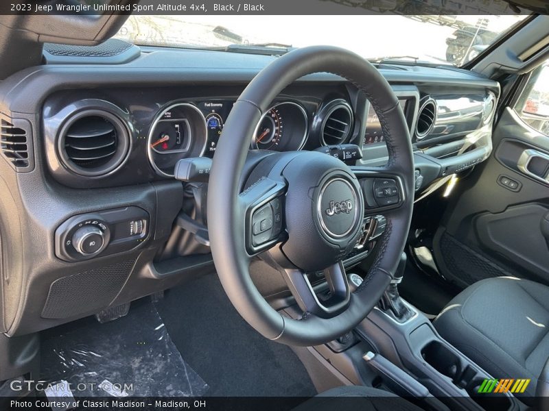 Black / Black 2023 Jeep Wrangler Unlimited Sport Altitude 4x4