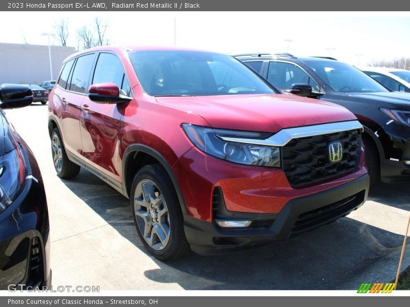 Radiant Red Metallic II / Black 2023 Honda Passport EX-L AWD