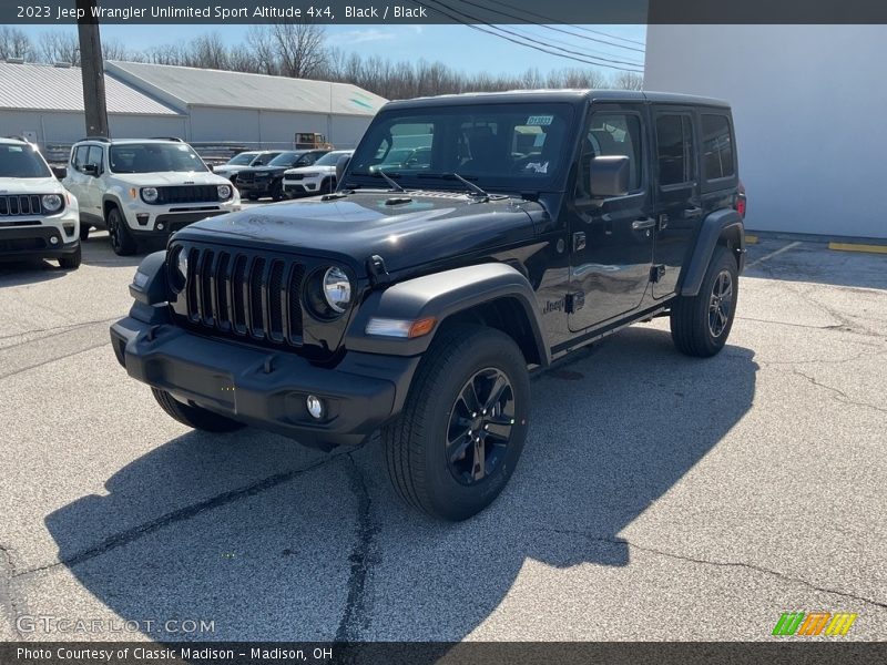 Black / Black 2023 Jeep Wrangler Unlimited Sport Altitude 4x4