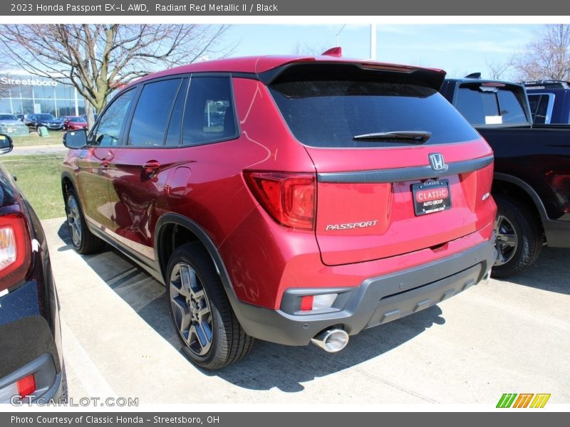 Radiant Red Metallic II / Black 2023 Honda Passport EX-L AWD