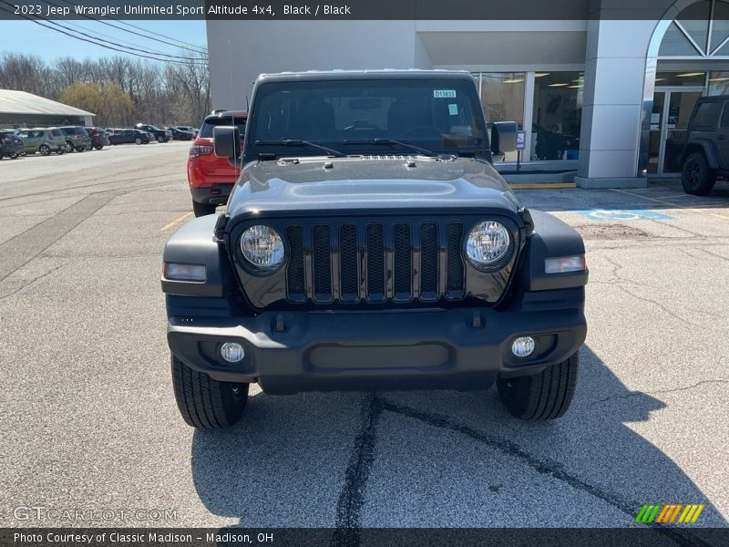 Black / Black 2023 Jeep Wrangler Unlimited Sport Altitude 4x4