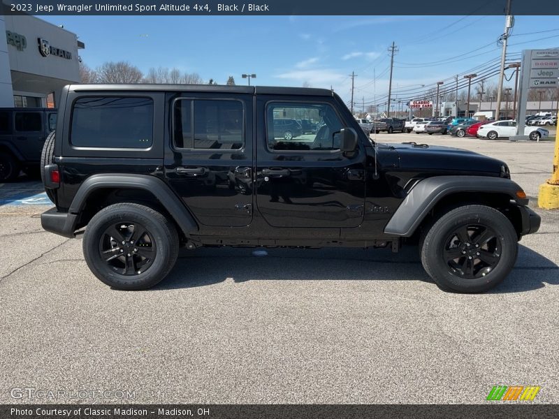 Black / Black 2023 Jeep Wrangler Unlimited Sport Altitude 4x4