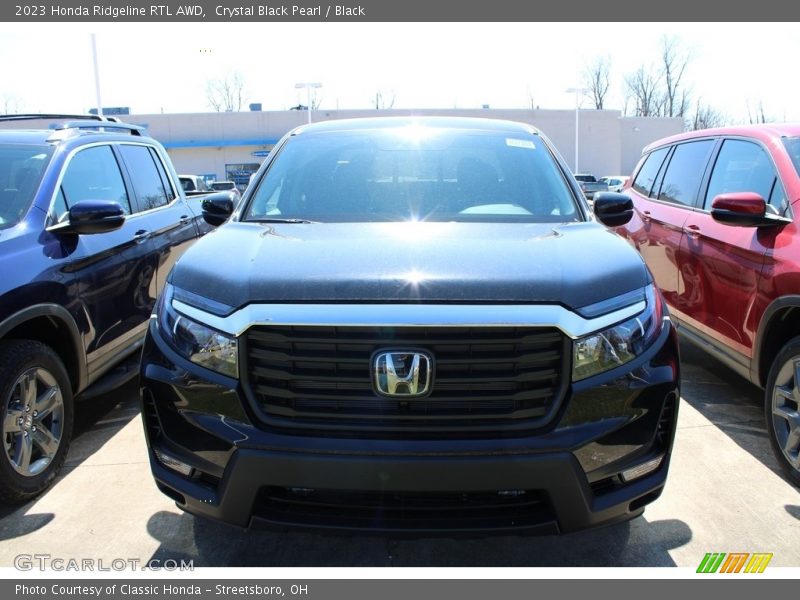 Crystal Black Pearl / Black 2023 Honda Ridgeline RTL AWD