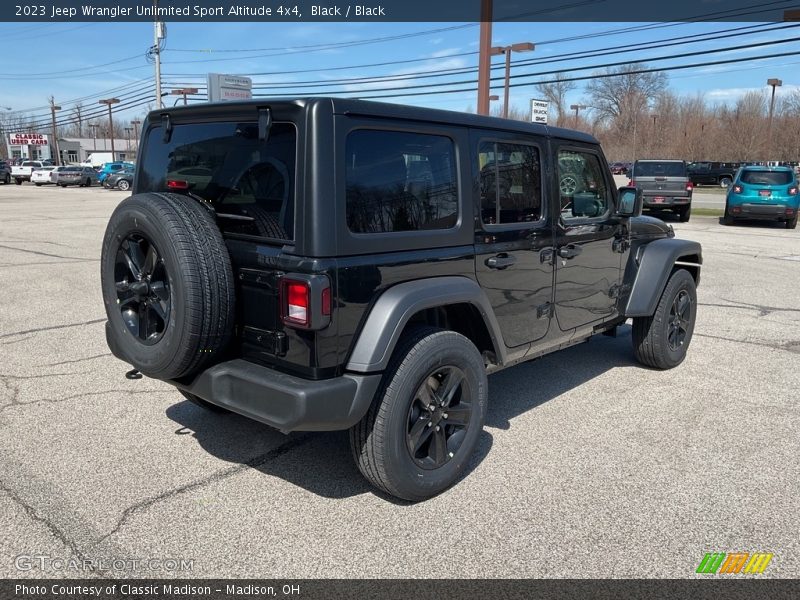Black / Black 2023 Jeep Wrangler Unlimited Sport Altitude 4x4