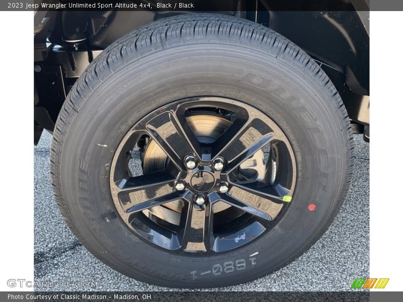 Black / Black 2023 Jeep Wrangler Unlimited Sport Altitude 4x4