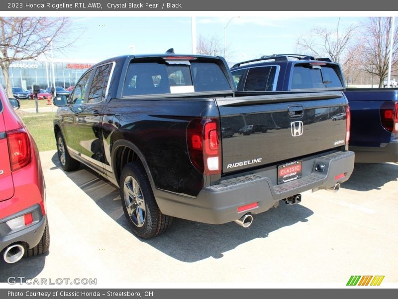 Crystal Black Pearl / Black 2023 Honda Ridgeline RTL AWD