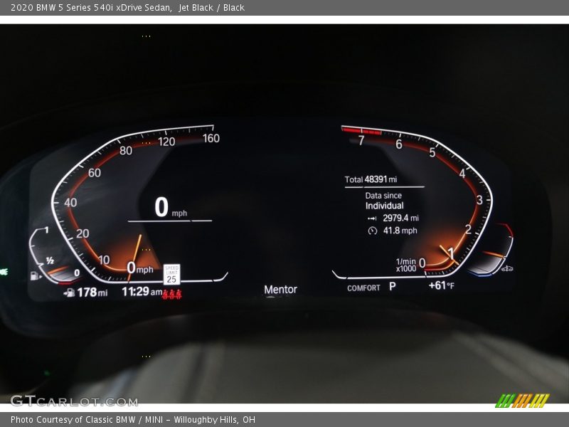 Jet Black / Black 2020 BMW 5 Series 540i xDrive Sedan