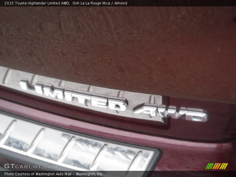 Ooh La La Rouge Mica / Almond 2015 Toyota Highlander Limited AWD