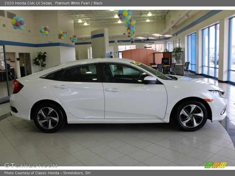 Platinum White Pearl / Black 2020 Honda Civic LX Sedan