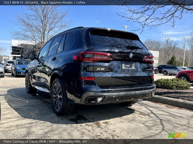 Black Sapphire Metallic / Coffee 2023 BMW X5 xDrive40i