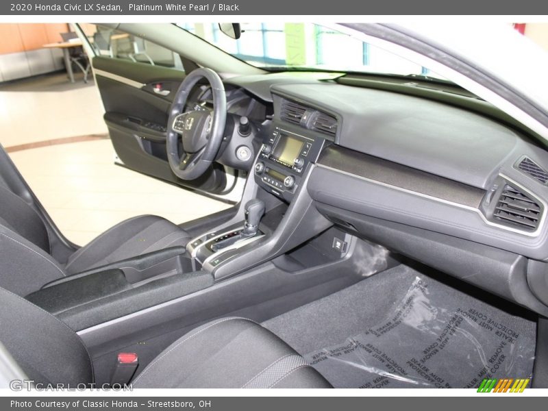Platinum White Pearl / Black 2020 Honda Civic LX Sedan