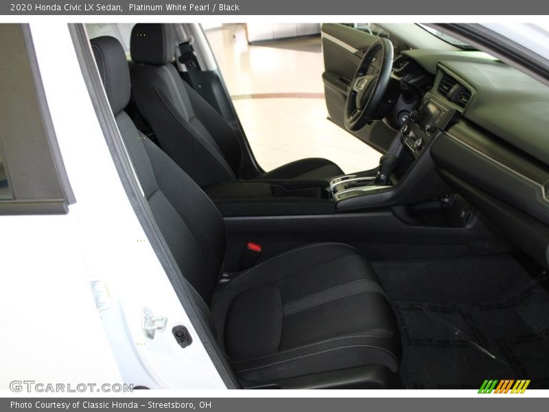 Platinum White Pearl / Black 2020 Honda Civic LX Sedan