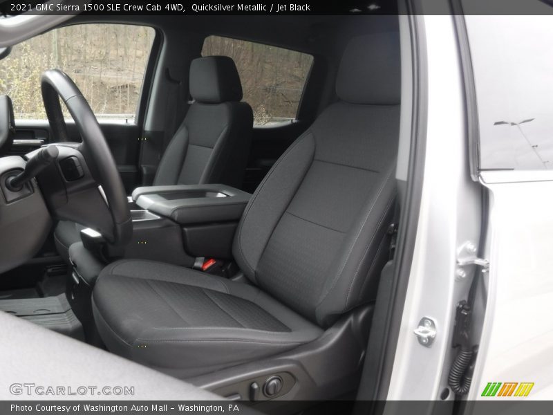 Quicksilver Metallic / Jet Black 2021 GMC Sierra 1500 SLE Crew Cab 4WD