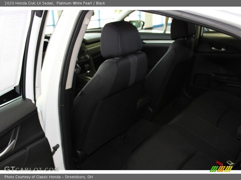 Platinum White Pearl / Black 2020 Honda Civic LX Sedan