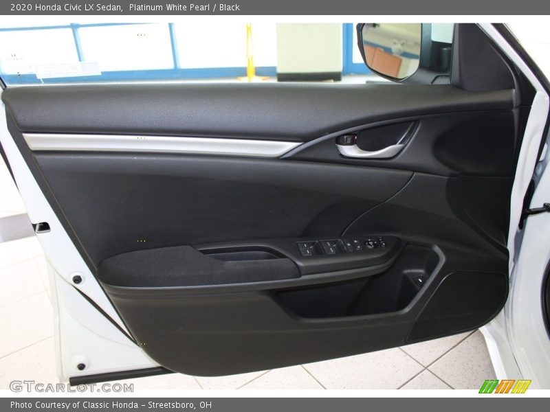 Platinum White Pearl / Black 2020 Honda Civic LX Sedan