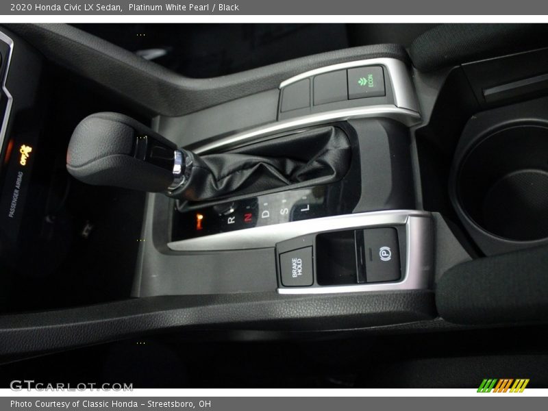 Platinum White Pearl / Black 2020 Honda Civic LX Sedan