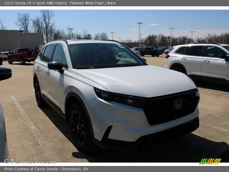 Platinum White Pearl / Black 2023 Honda CR-V Sport AWD Hybrid