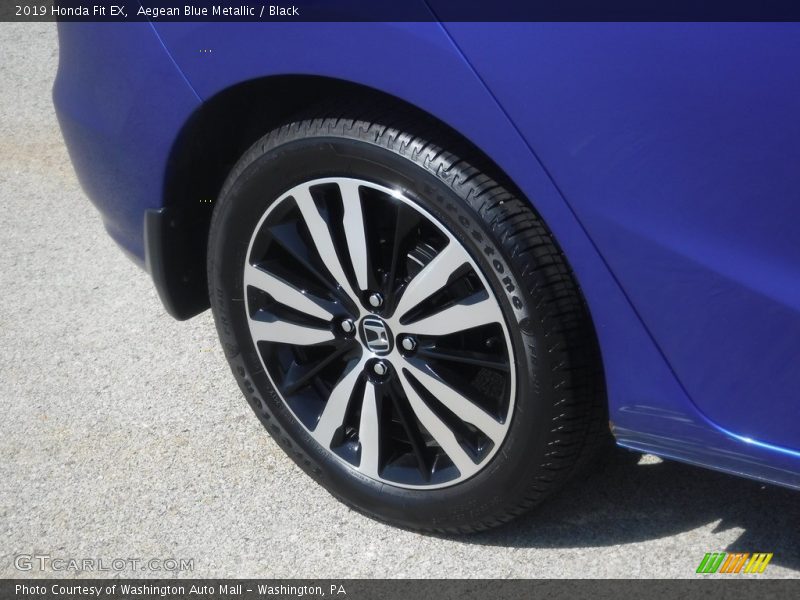 Aegean Blue Metallic / Black 2019 Honda Fit EX