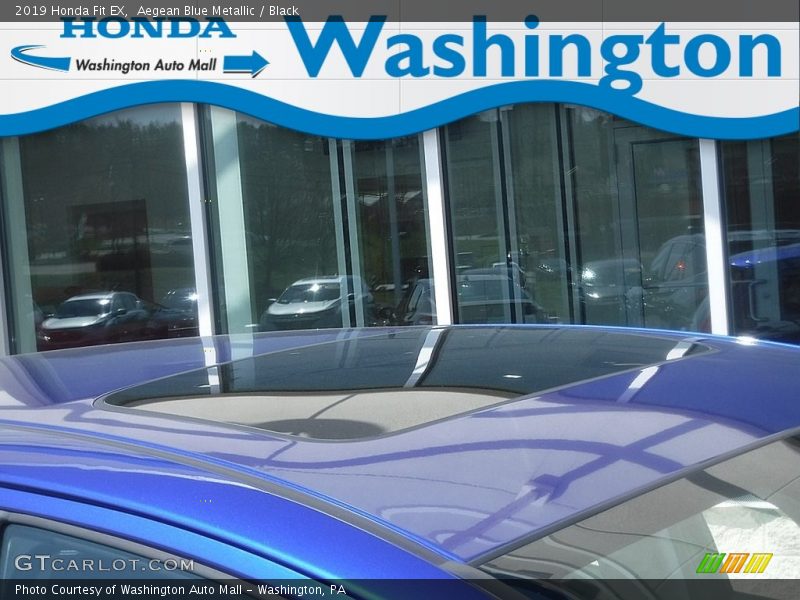 Aegean Blue Metallic / Black 2019 Honda Fit EX