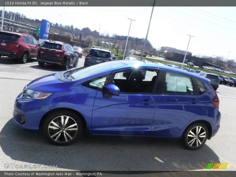 Aegean Blue Metallic / Black 2019 Honda Fit EX