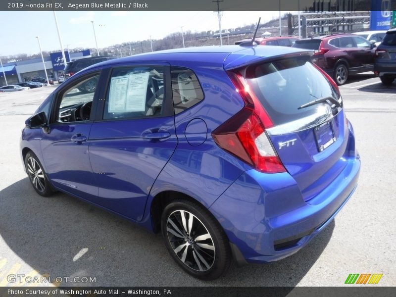 Aegean Blue Metallic / Black 2019 Honda Fit EX