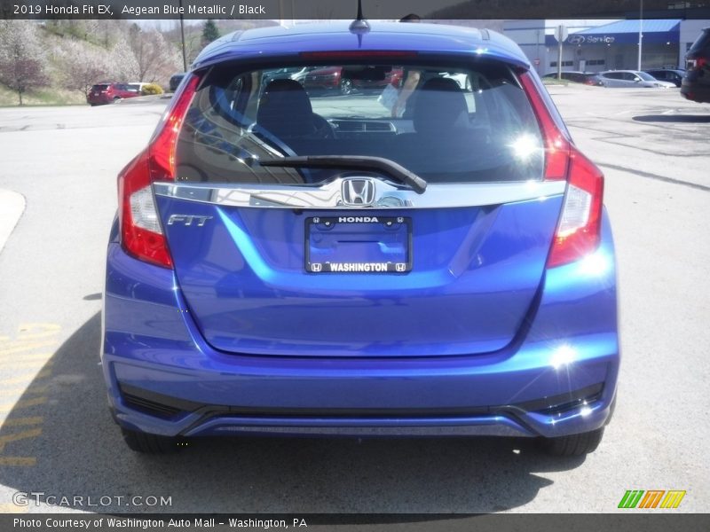 Aegean Blue Metallic / Black 2019 Honda Fit EX