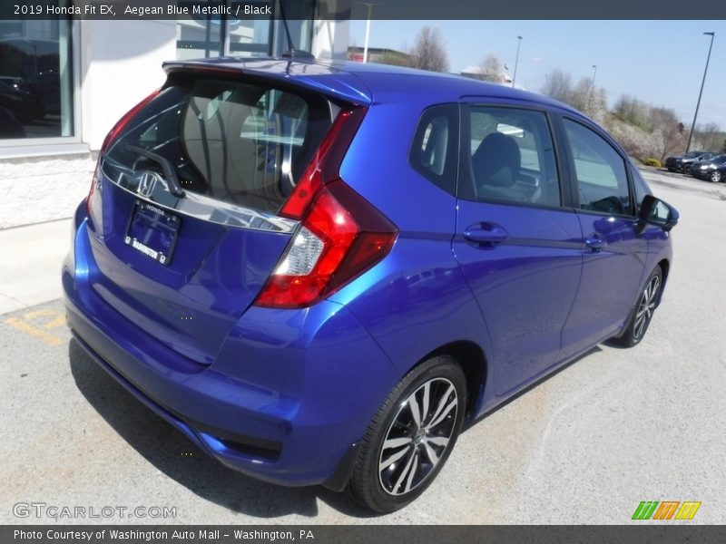 Aegean Blue Metallic / Black 2019 Honda Fit EX