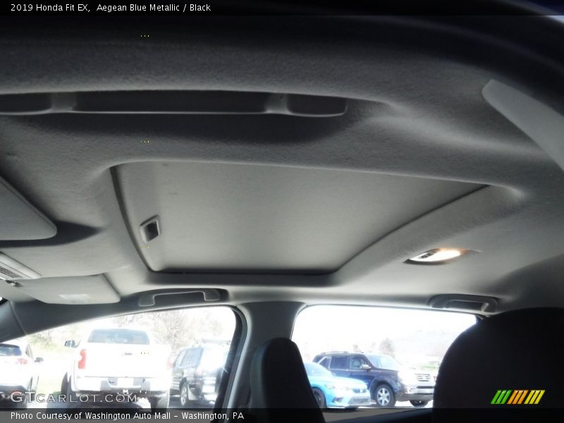 Aegean Blue Metallic / Black 2019 Honda Fit EX