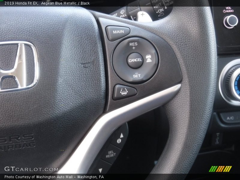Aegean Blue Metallic / Black 2019 Honda Fit EX