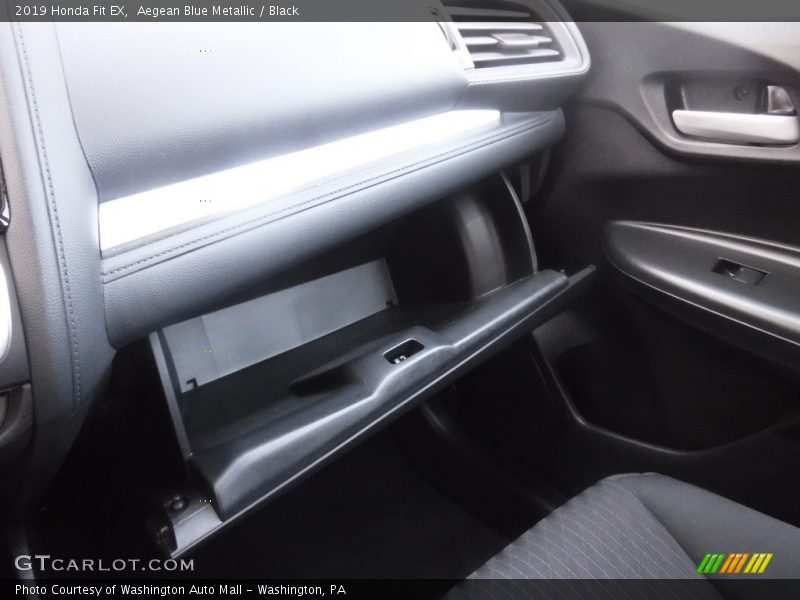 Aegean Blue Metallic / Black 2019 Honda Fit EX