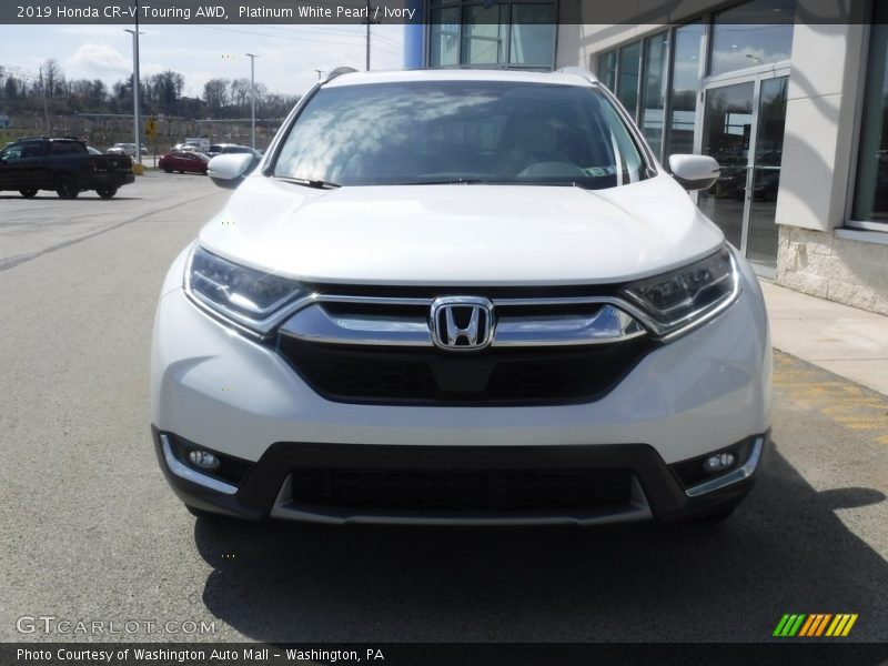 Platinum White Pearl / Ivory 2019 Honda CR-V Touring AWD