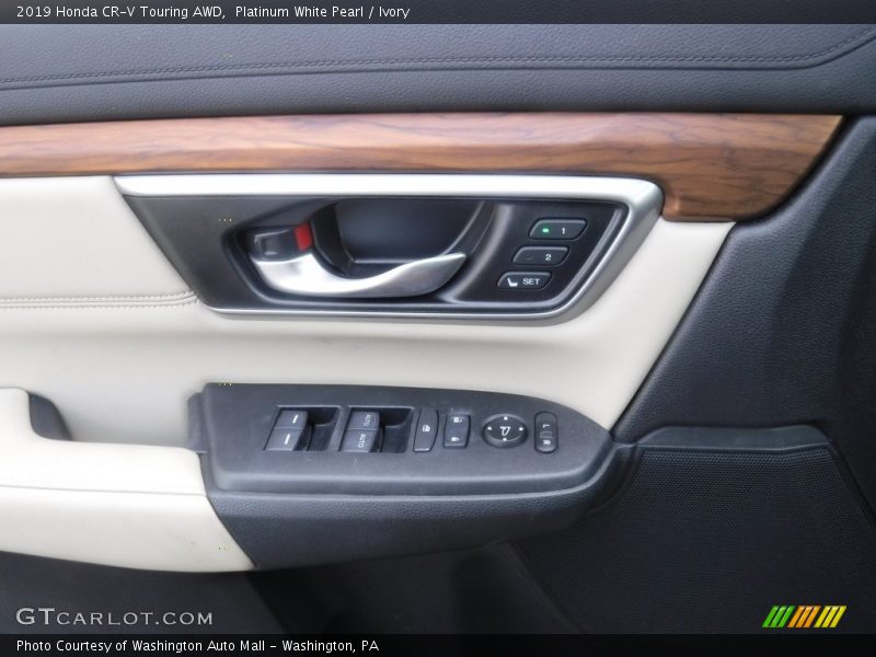 Platinum White Pearl / Ivory 2019 Honda CR-V Touring AWD