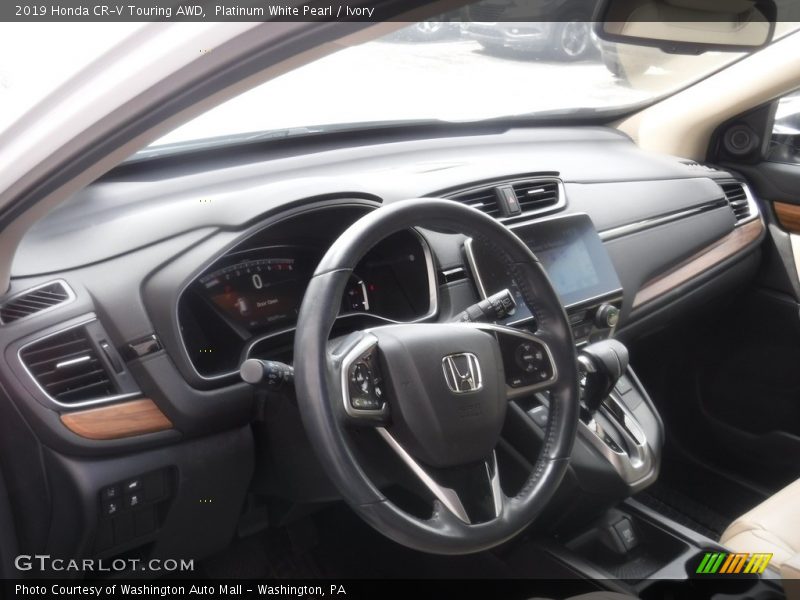 Platinum White Pearl / Ivory 2019 Honda CR-V Touring AWD
