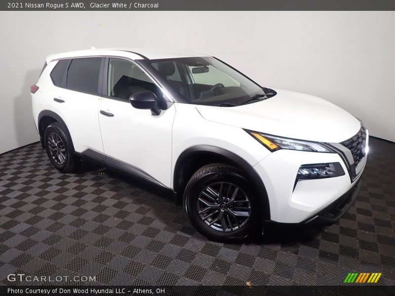 Glacier White / Charcoal 2021 Nissan Rogue S AWD